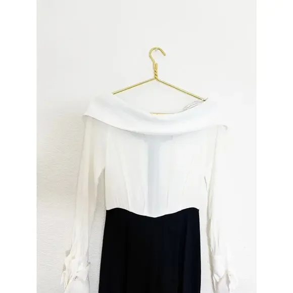 Staud Palladium Jumpsuit Sz 0 Off Shoulder Straight Leg Minimalist Quiet Luxury - Picture 11 of 13